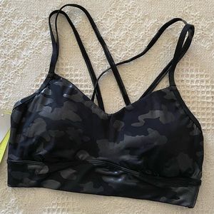 NEW CAMO STRAPPY SPORTS BRA